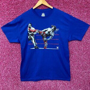 WWE Shawn Michaels The Heartbreak Kid HBK Sweet Chin Music Kick T-Shirt Large